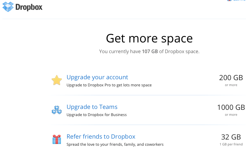 A recompensa de espaço gratuito para cada amigo que entrasse no Dropbox foi uma excelente jogada.